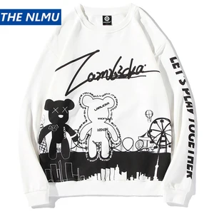 Уличный пуловер, мужские свитшоты в стиле хип-хоп, хлопковые мужские осенние белые толстовки с круглым вырезом в стиле Харадзюку, повседневные HZ086, 2019