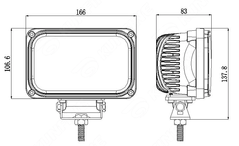 

6.0 inch 45W LED Work Light 10V~30V DC Driving Offroad Light For Boat Truck Trailer SUV ATV LED Fog Light Waterproof