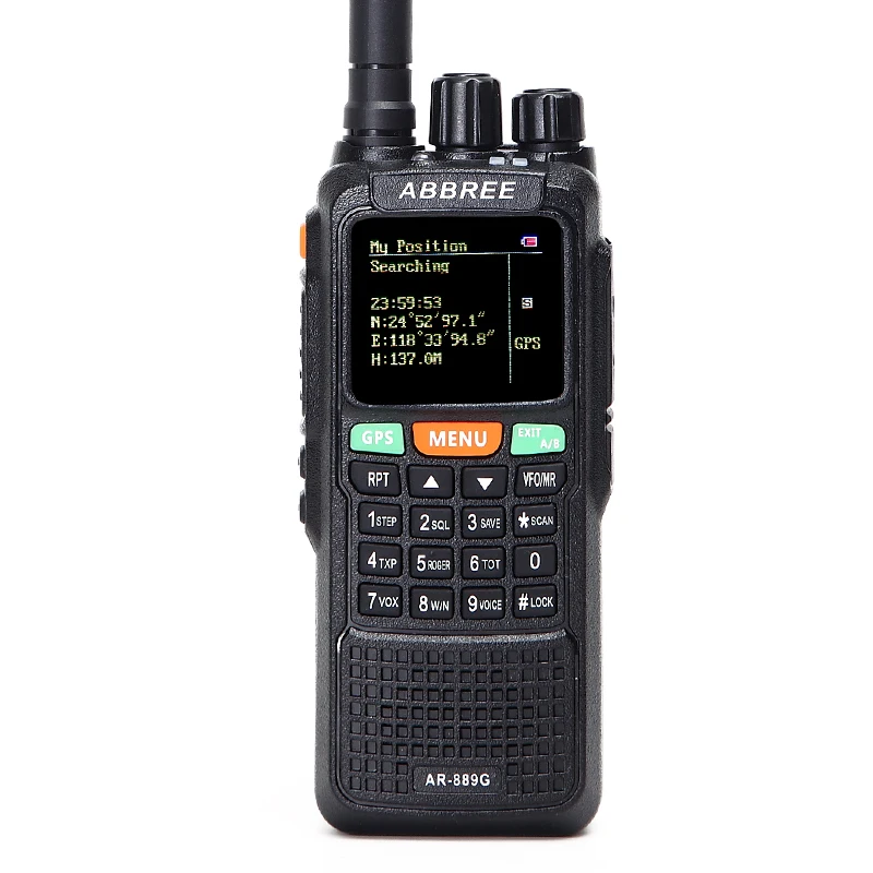 ABBREE AR-889G gps 10 Вт рация SOS 999CH Ночная подсветка двухдиапазонный ретранслятор для охоты CB Ham радио