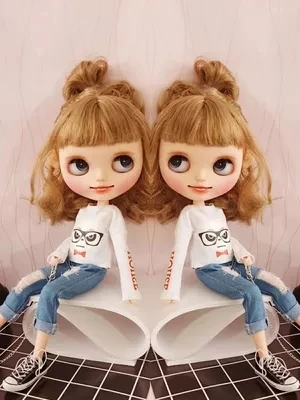 1 шт. одежда Blyth футболка с длинными рукавами и рисунком брюки для ob24 Azone Licca обувь 30