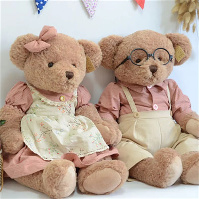 Милый плюшевый мишка плюшевые игрушки 45 см 1 пара милая медвежат куклы Peluche