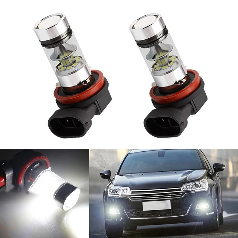 2x супер белый H8 H11 CREE чип 3030 светодиодные противотуманные фары светильник
