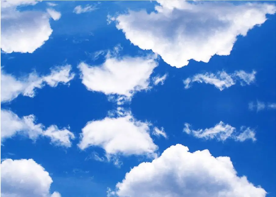 3d stereoscopic wallpaper custom ceiling Blue sky during the day murals for living room | Обустройство дома