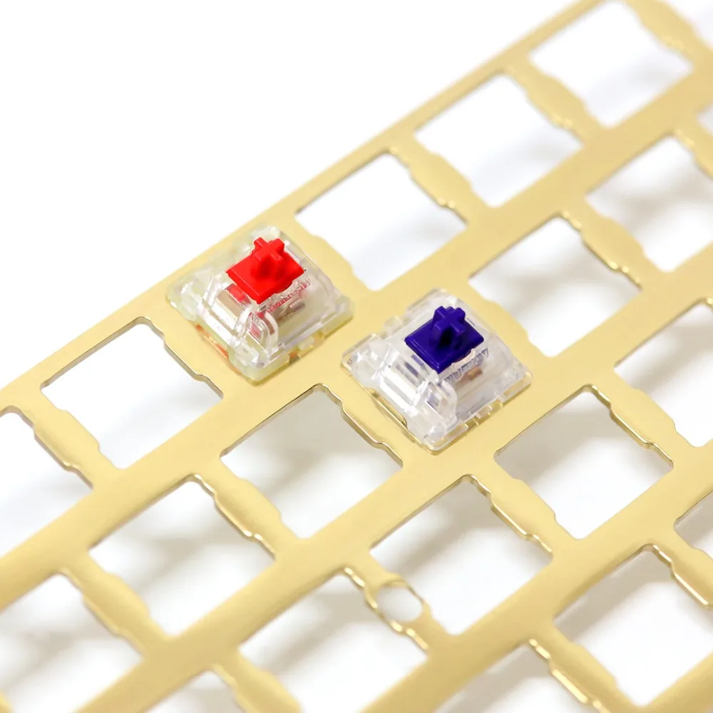 KBDfans Новое поступление волосяная отделка латунь 60% пластина diy механическая