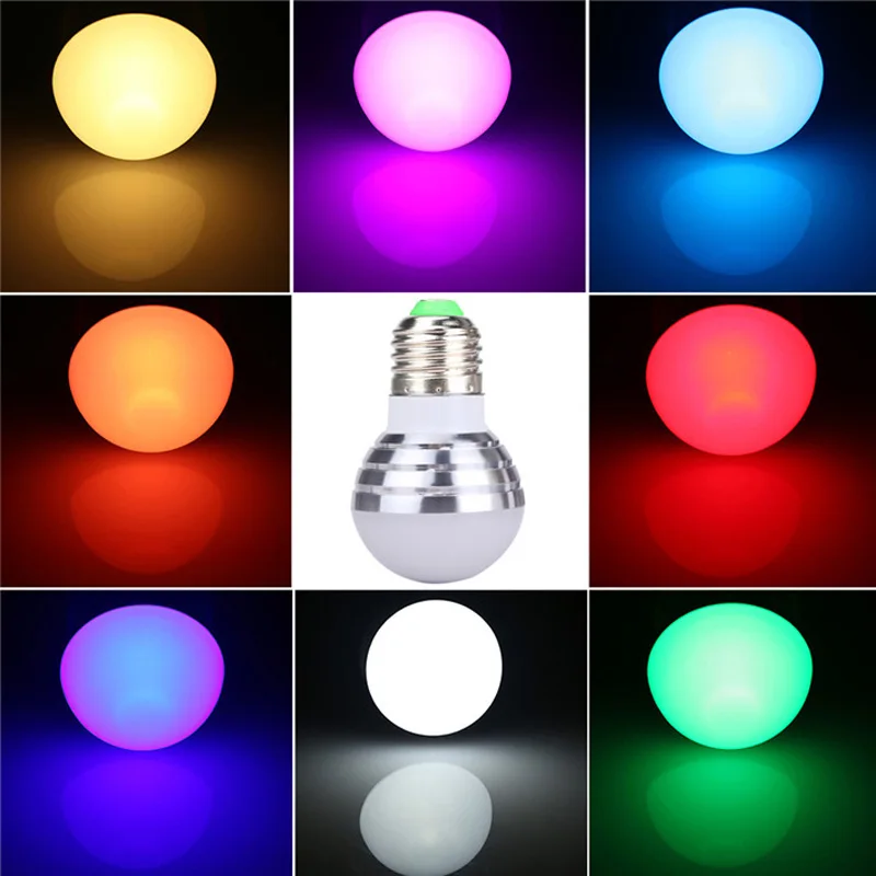 E14 E27 RGB светодиодный светильник 3 Вт 5 85-265 в 110 120 220 В Светодиодный Sopt с