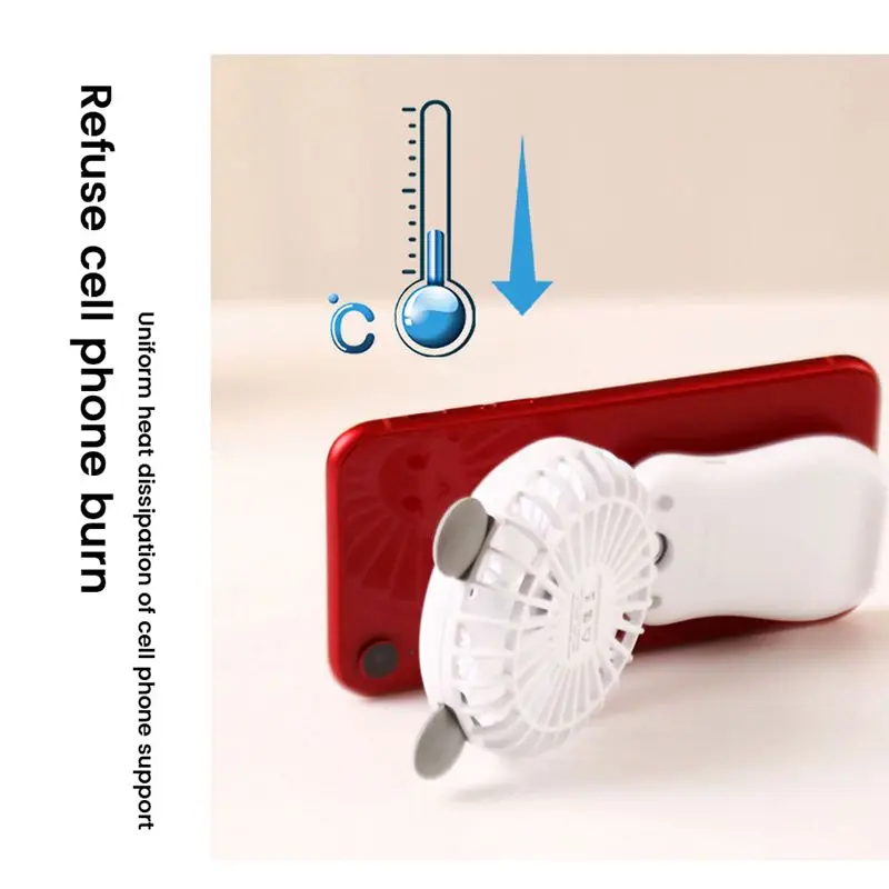Portable Usb Mini Fan Adsorb Mobile Phone Electronic Gadgets Night Light Handheld Accessories 2 Winds Adjustable |