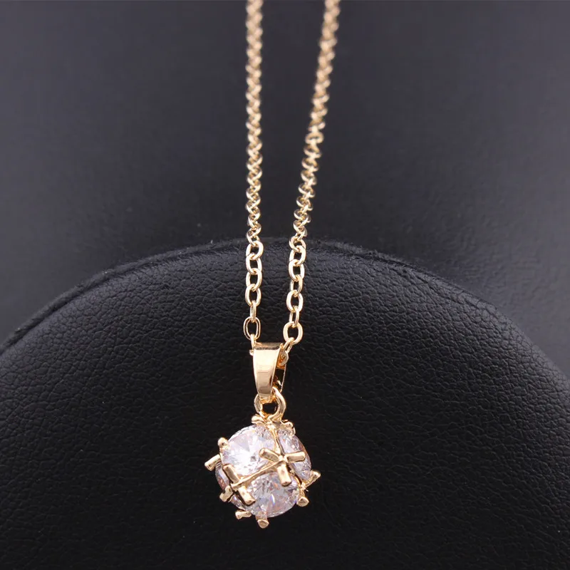 Swour новые золотые украшения Цвет кубический циркон CZ круглый шар Свадебный