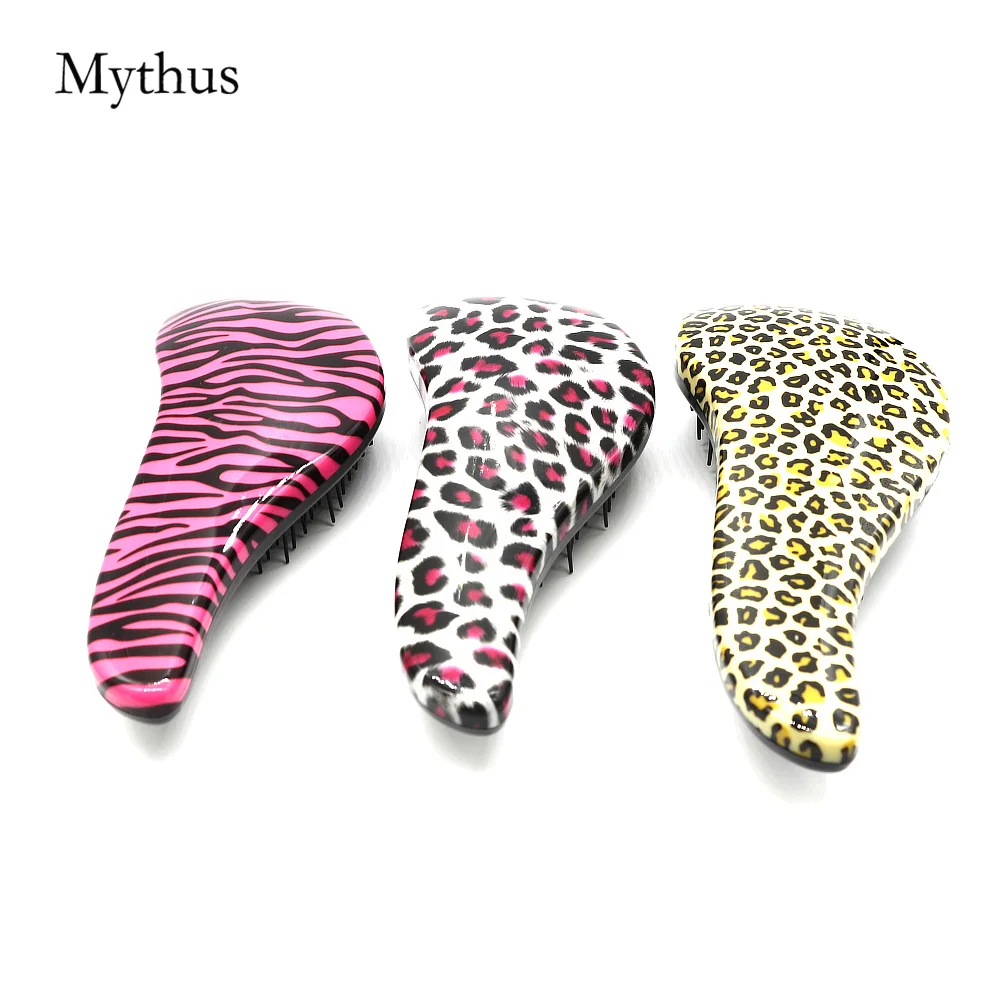 Mythus расческа для волос с леопардовым узором расчесывания гладких в 3 цветах из