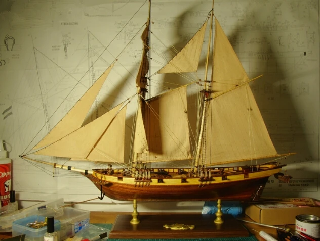 Free shipping Assembly Model kits Classical wooden sailing boat model Halcon1840 scale | Игрушки и хобби