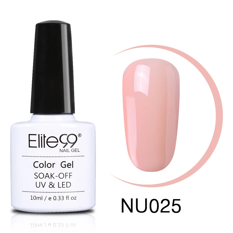 Elite99 10ml UV Gel Nail Polish Rose Gold Glitter Nail Gel Polish Sequins Nude Color Gel Varnish Soak Off Nail Art Lacquer Nails - Цвет: 025