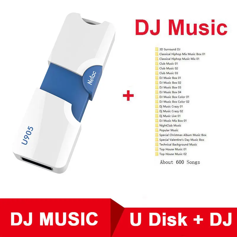 U905 Plus DJ Netac USB флеш-накопитель 16 ГБ 32 ГБ 64 Гб Флешка U905 пластиковая карта памяти для компьютера Настольный флэш-диск на ключ ручка-накопитель 64 ГБ - Цвет: U905 Plus DJ