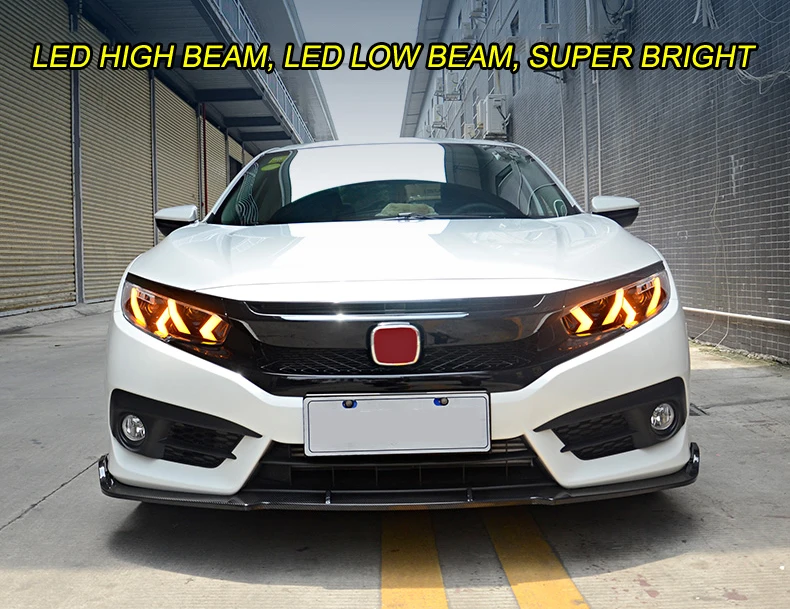 Автомобильный Стайлинг, задние фары, чехол для Honda CIVIC, фары G10 MK10 Bugatti, фары, светодиодный фонарь для бега, светодиодный задний фонарь