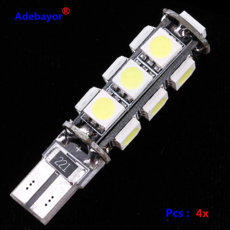 10 шт. Автомобильные светодиодные лампы T10 13 SMD 5050 194 W5W|side light|side lampside led |