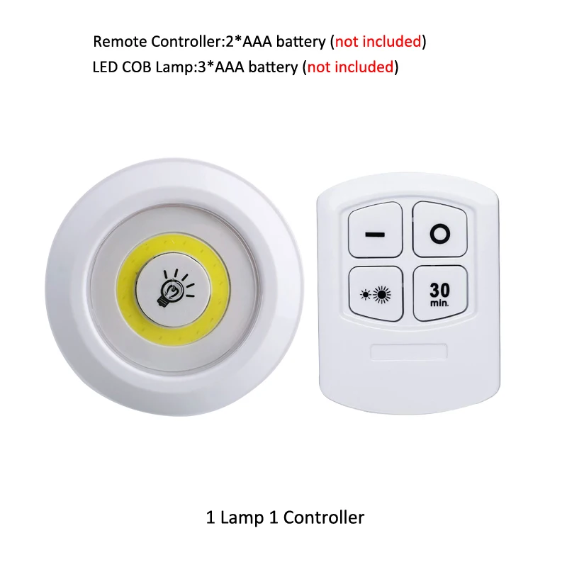 1 lamp 1 controller Сенсорная Светодиодная лампа с датчиком света синхронизации ночник COB диммируемая лампа пульт дистанционного управления аккумуляторные лампы для шкафов лестницы - Испускаемый цвет: 1 lamp 1 controller