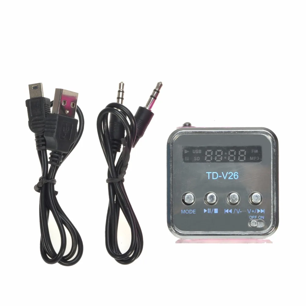 Kebidu Мини Портативный алюминиевый сплав USB динамик усилитель звука FM радио