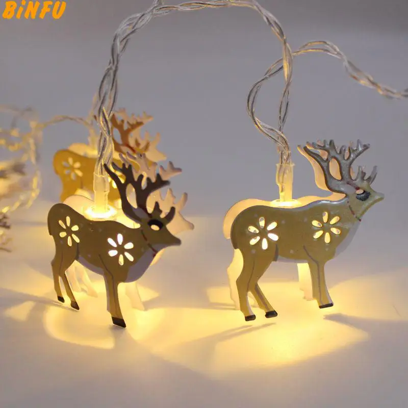 Новинка 2018 года Санта Клаус Снеговик Лось батарея свет светодио дный Строка LED