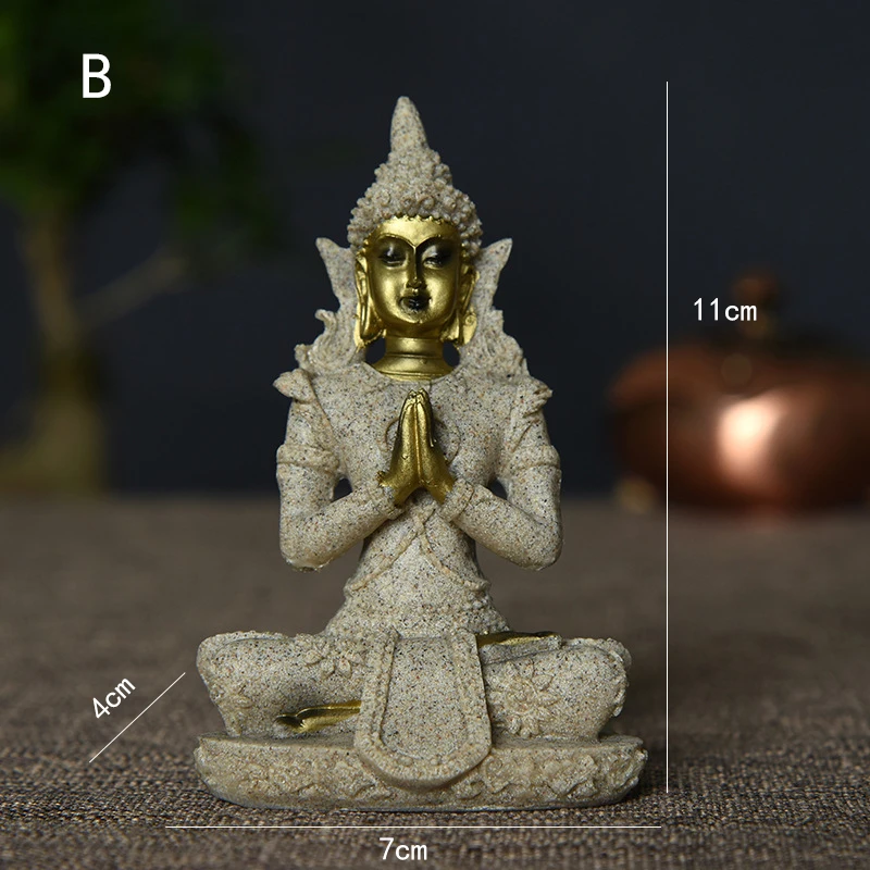Статуя Будды из смолы Childworld статуэтка ручной работы песчаника миниатюрные
