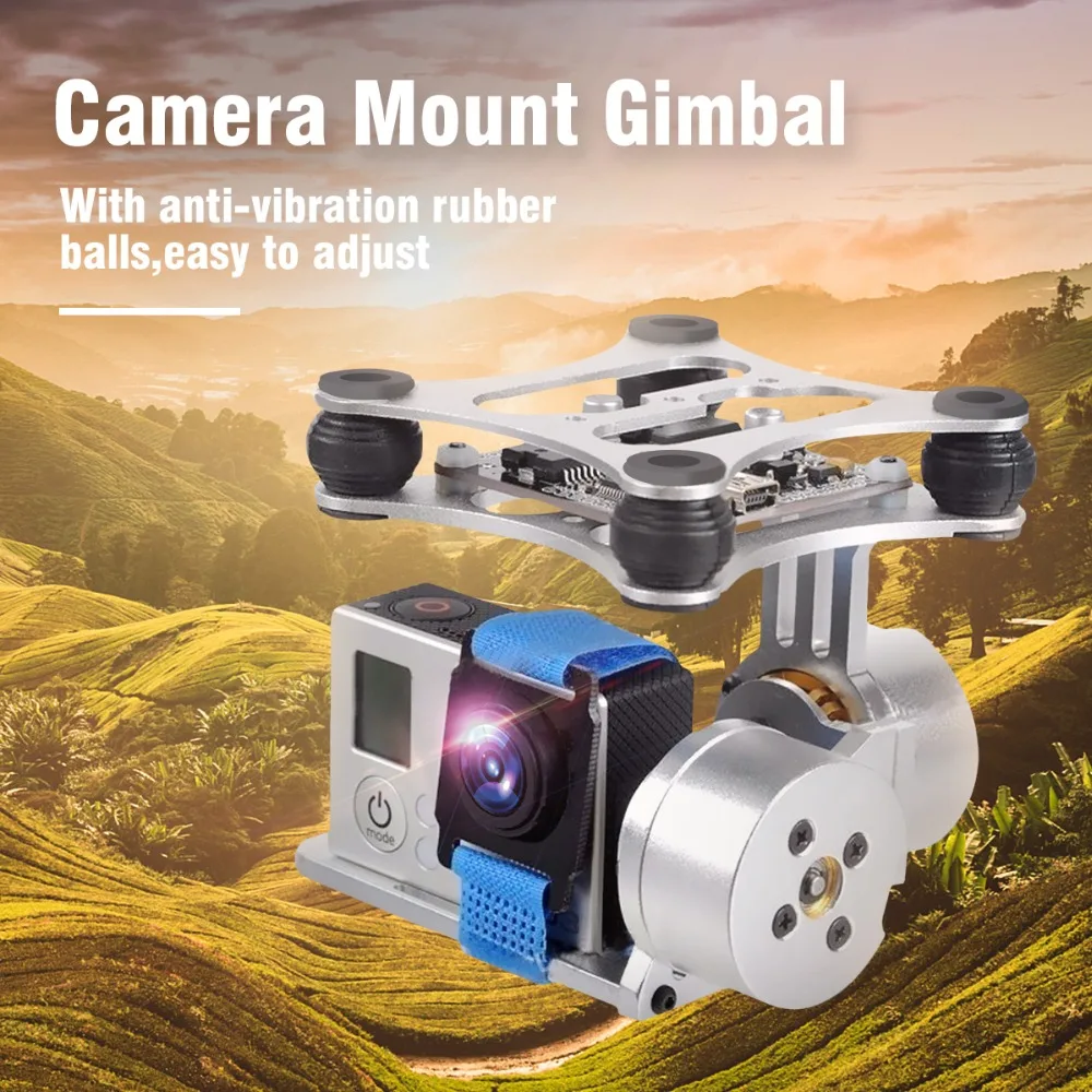 2-осевой Алюминий бесщеточный Камера монтажный комплект NEX ILDC camera stabilizer для Gopro2 3 для DJI Phantom Сделай сам Установка Запчасти аэрофотосъемки Применение