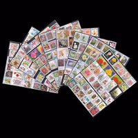 50 pcs no repeation topic flower postage stamps with post mark in good condition for collection world wide