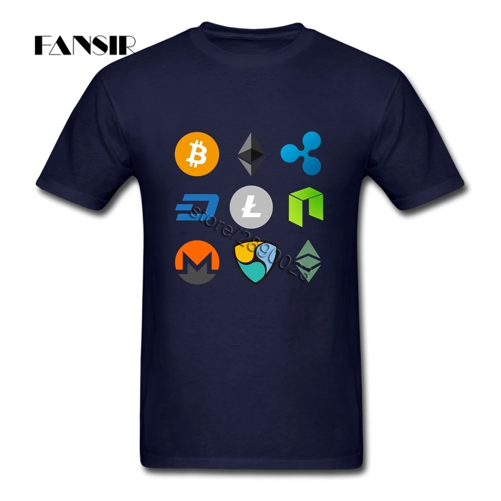 Популярная коллекция криптовалют Биткоин пульсатор Litecoin футболка мужская с