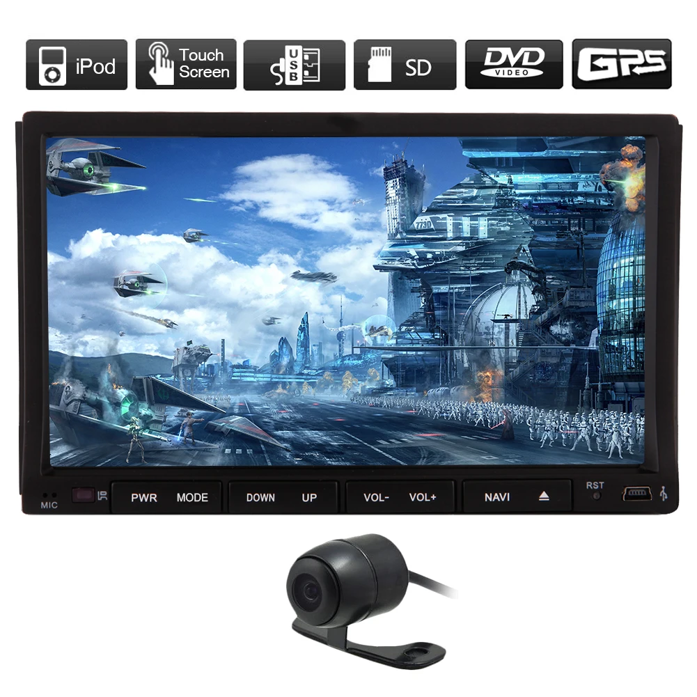 Радио USB 7 &quotсенсорный экран AMP MP4 Автомобильный GPS DVD эквалайзер IPOD RDS BT Авторадио