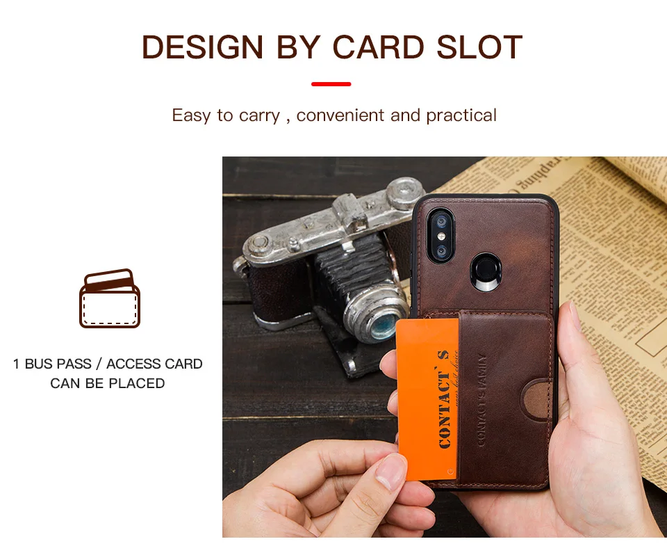 Чехол для сотового телефона Xiaomi mi8 Crazy Horse из натуральной кожи, задняя крышка, чехол для Xiaomi 8, чехол со слотом для карт, противоударный, полная защита