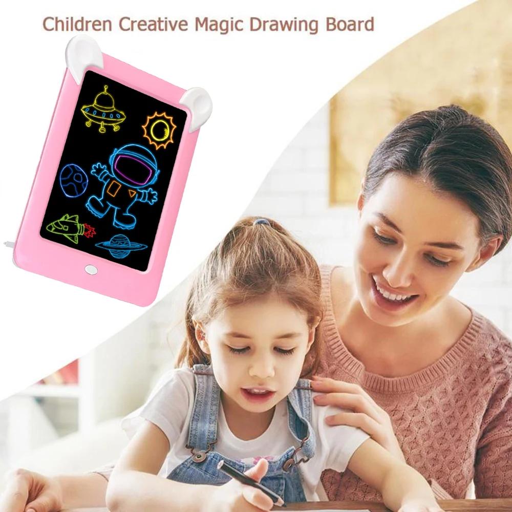 Рисование игрушки Sketchpad 3D люминесцентные рисунки доска магические светящиеся дети повторное использование создать искусство, которое светится написание творческих блестящих