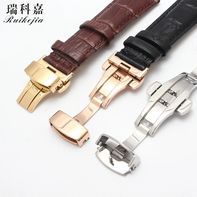 Кожаные часы для мужчин и женщин серии Cartier Pasha с вогнутым интерфейсом часы с Бабочкой Пряжка браслет 18 мм 20 мм 22 мм