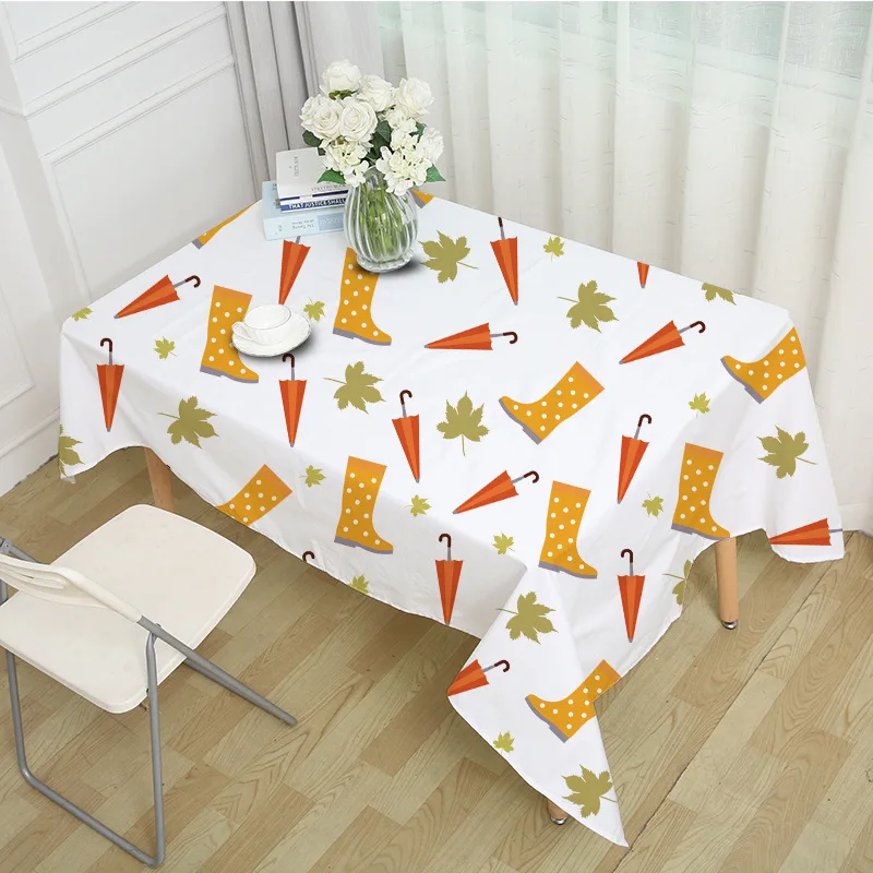 Decorative Table Cloth Rectangular Party Banquet Outdoor Tablecloth Home Decor Cover Maple leaf mushroom Pattern MZ0039 | Дом и сад