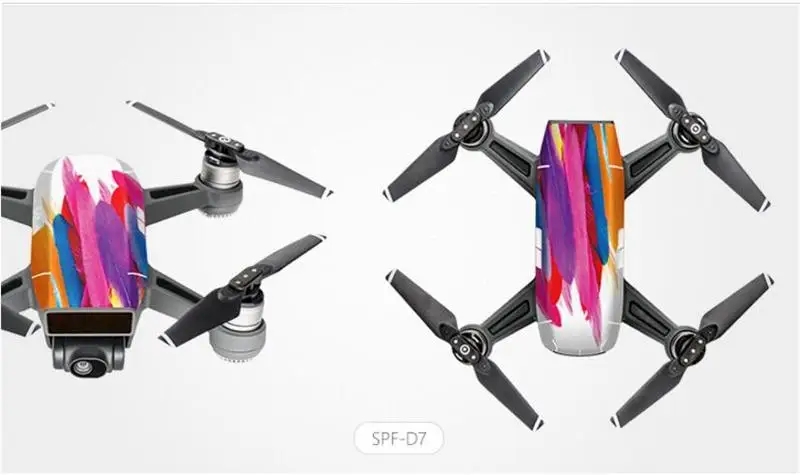 DJI Spark Радиоуправляемый квадрокоптер Водонепроницаемый FPV-системы Racer Drone Средства ухода за кожей В виде ракушки Наклейки камуфляж красочные наклейки DIY Интимные аксессуары