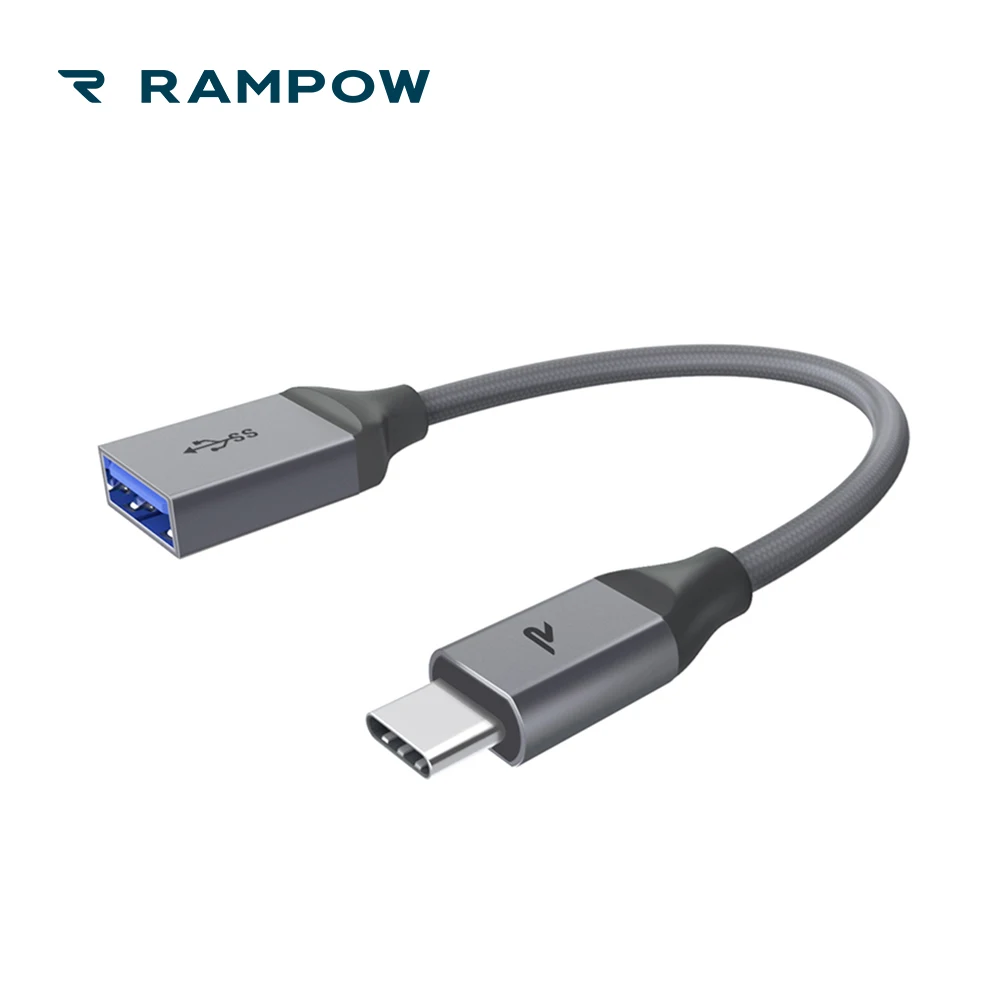 RAMPOW USB C адаптер для MacBook Air 5 V/3A Быстрая зарядка типа к OTG samsung S9/huawei P20|Переходники и