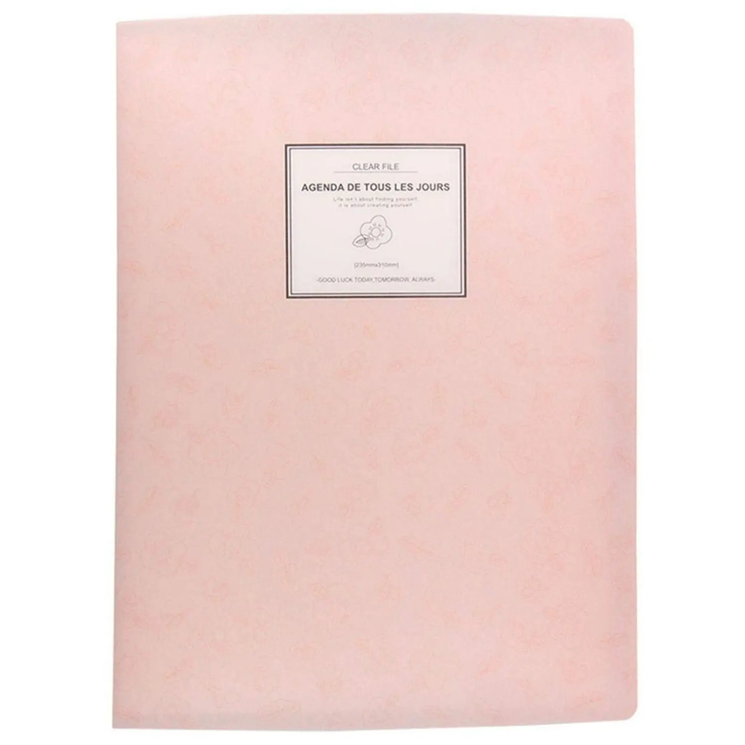 Pink A4 дисплей книжная папка для хранения бумаги пластик 20 карманов - Цвет: Pink