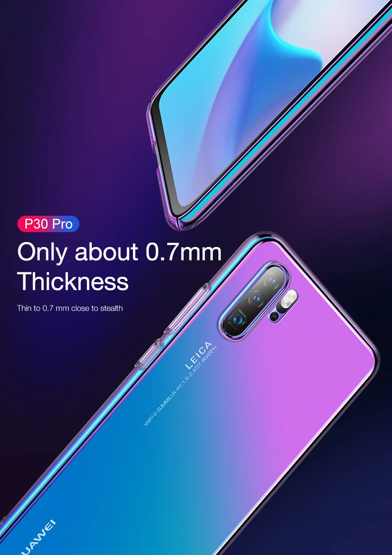 Чехол CAFELE для huawei p30 p20 pro чехол s Роскошный чехол Aurora прозрачный градиентного цвета чехол для huawei p30 p20 светильник Жесткий Чехол для ПК