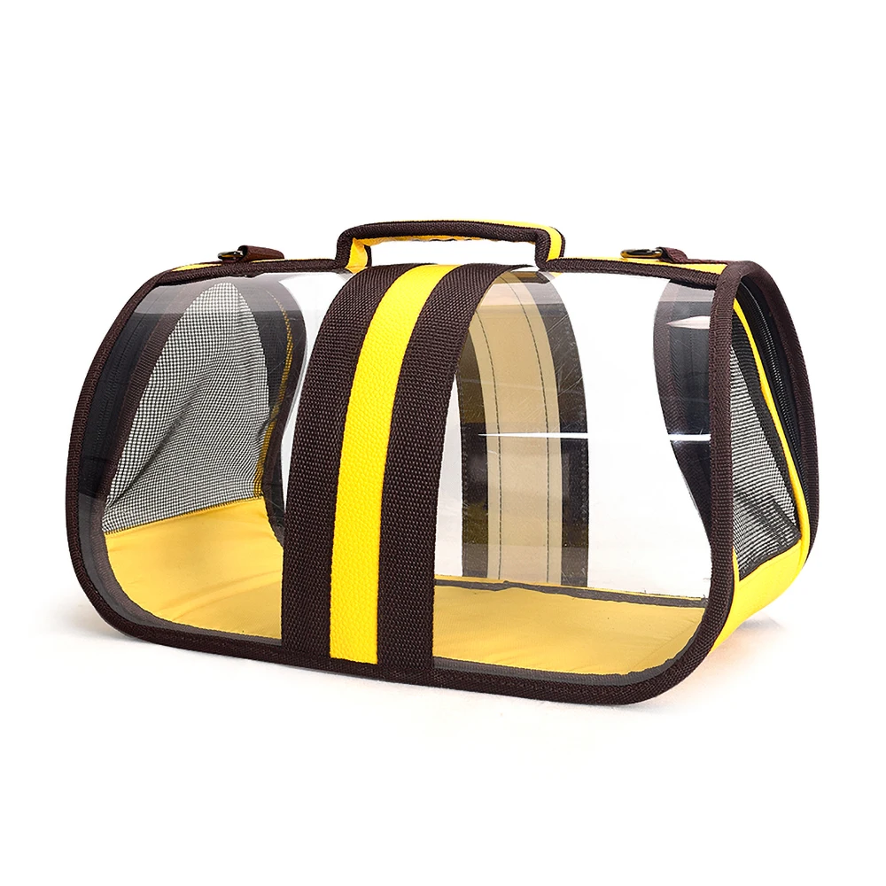 Pet Backpack Carrier Visible Transparent Foldable Handbag Cats Small Dogs Large Space Light Weight Breathable Shoulder Travel | Дом и сад