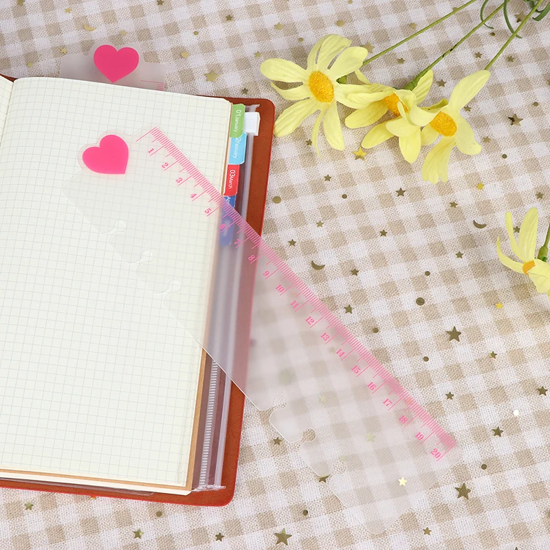 Линейка А5/А6 из ПВХ для планировщика рулетка на спирали блокнота с 6