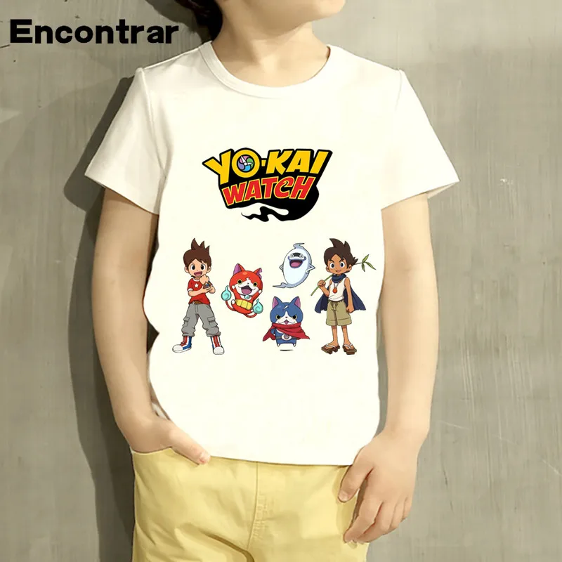 Для маленьких мальчиков/девочек Yo Kai Watch Дизайнерская футболка с рисунком героев