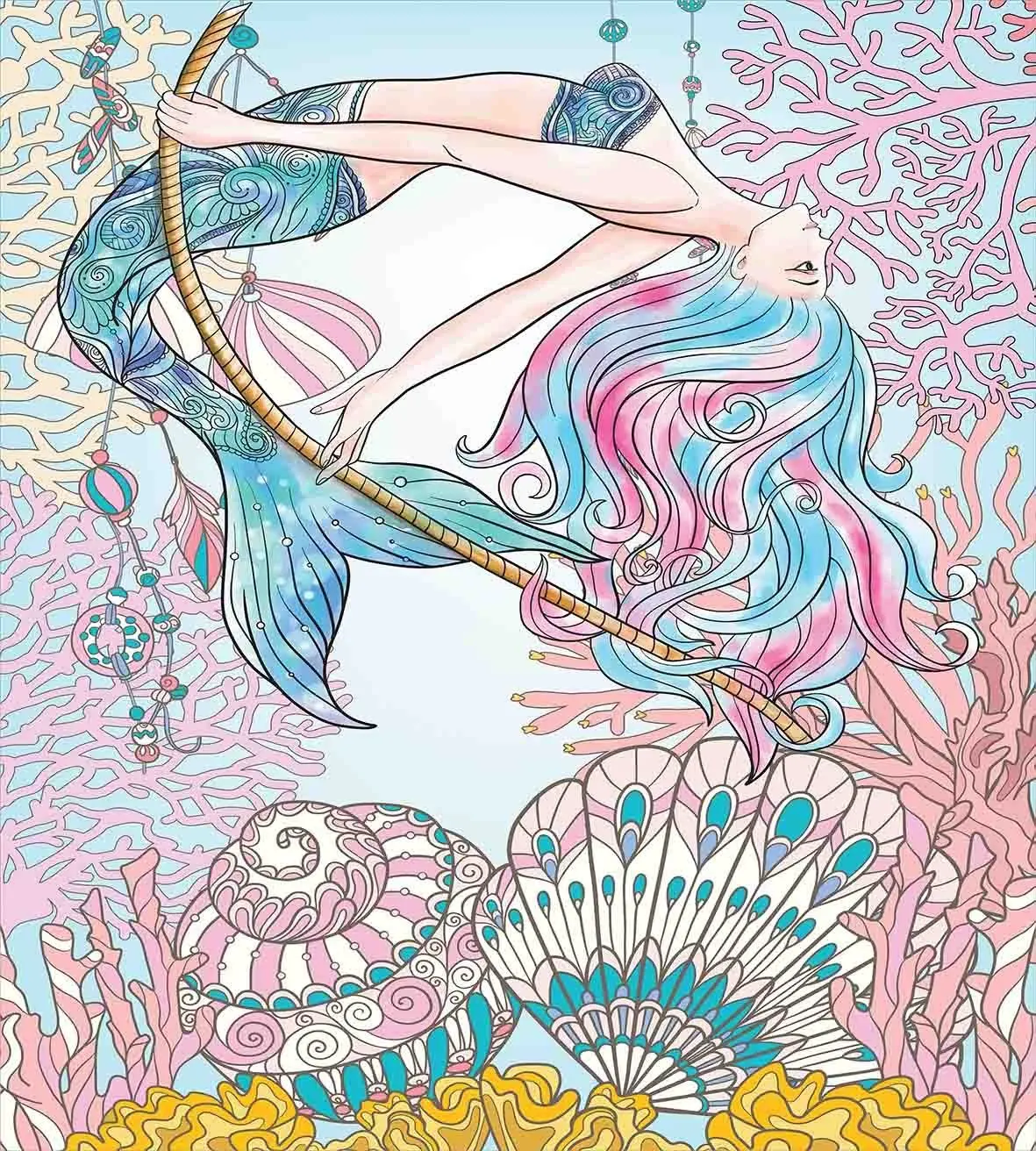 Набор пододеяльников с рисунком русалки в морских сирен Греческий миф женский