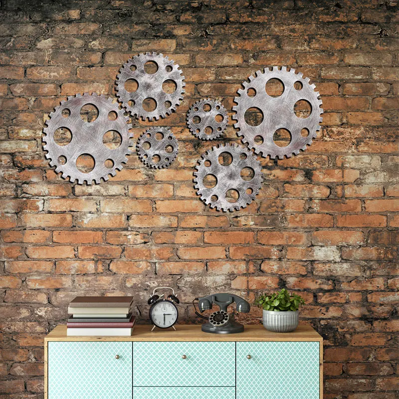 1 шт. настенное искусство винтажное промышленное деревянное снаряжение шикарный