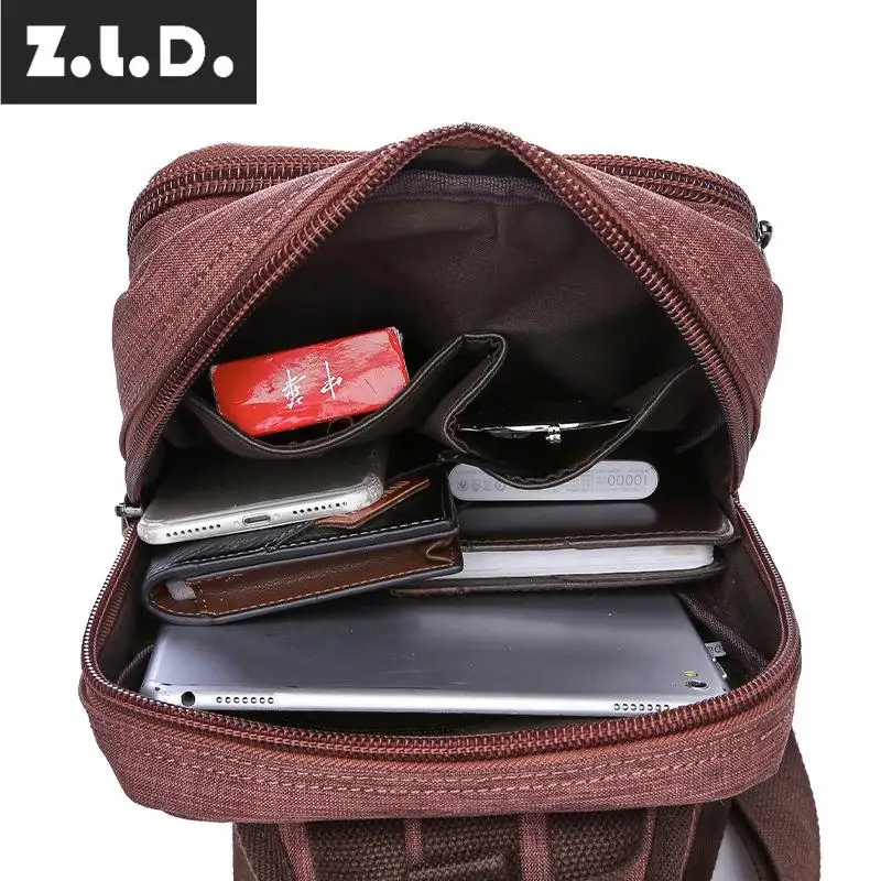 Z.L.D. Новая портативная Повседневная холщовая уличная сумка однотонная модная