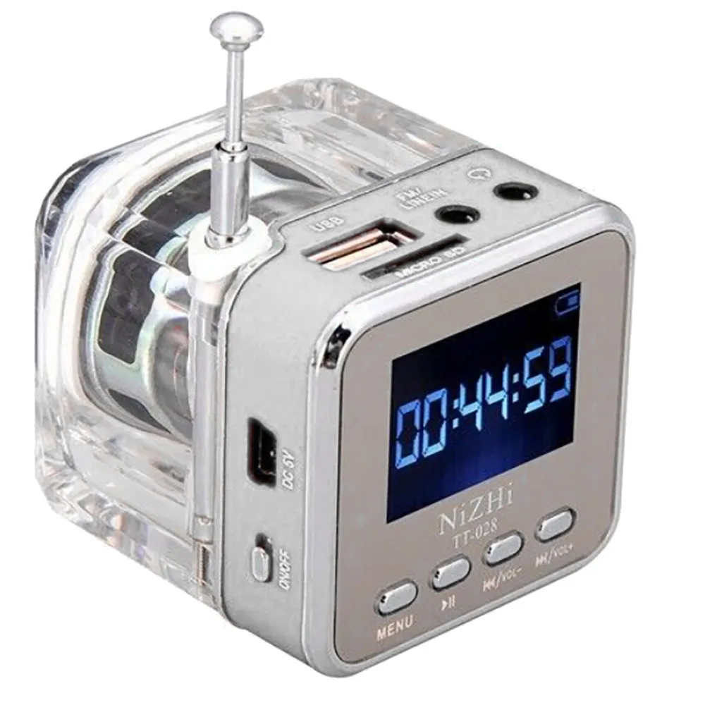 Портативный мини-динамик 3 Вт USB карта MicroSD FM-радио ЖК-дисплей динамик музыкальный