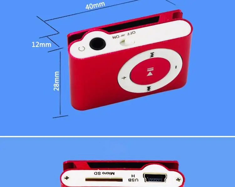 Новый большой рекламный зеркальный портативный mp3-плеер мини-mp3-плеер
