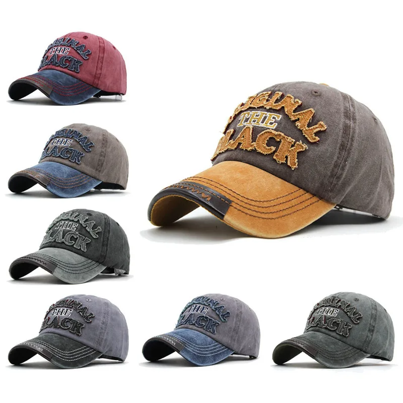 Бейсболка для мужчин и женщин Кепка с винтажной вышивкой|Мужские бейсболки| |