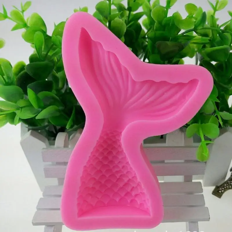 Силиконовые антипригарные 3D формы русалка сахарное желе для шоколада помадки