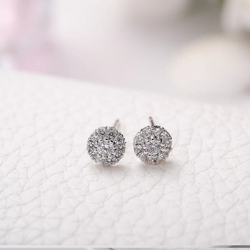 Manxiuni Luxury Stud Long Earrings for Women Wedding Round Zircon Party Gift Rhodium Plated Wholesale | Украшения и аксессуары