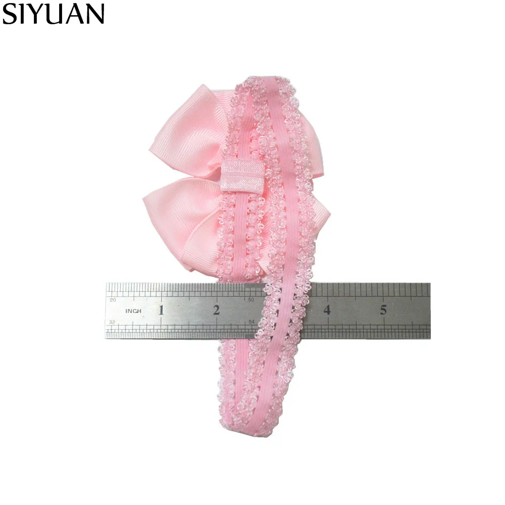 3 шт./лот эластичная повязка на голову ручной работы с корсажной лентой банты