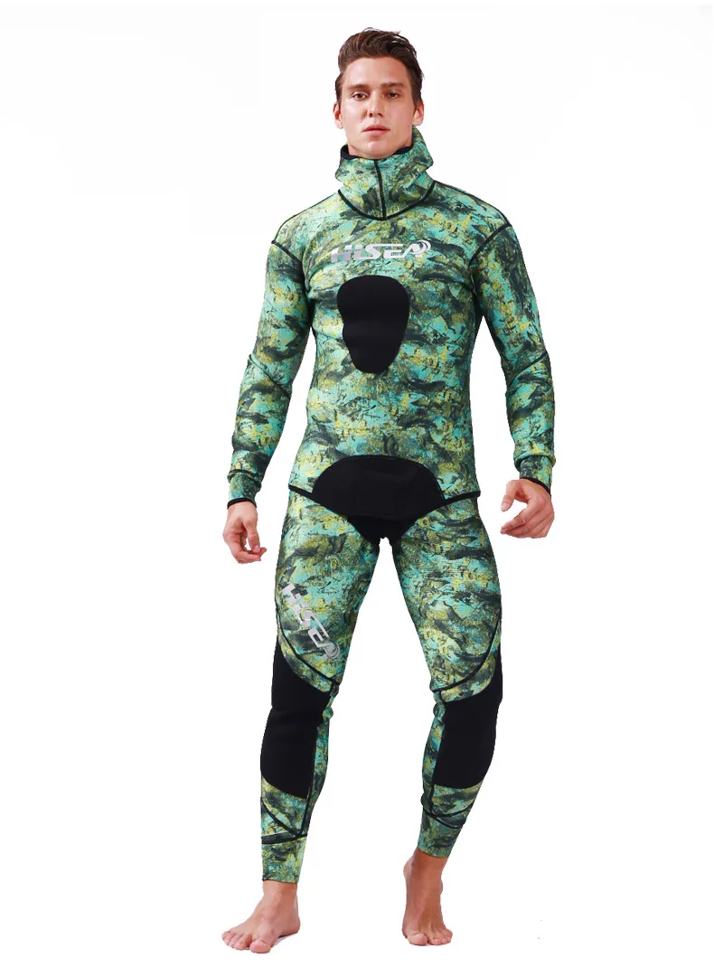 Мужские камуфляжные Гидрокостюмы Hisea гидрокостюм из нейлона для дайвинга 1 5 мм CR
