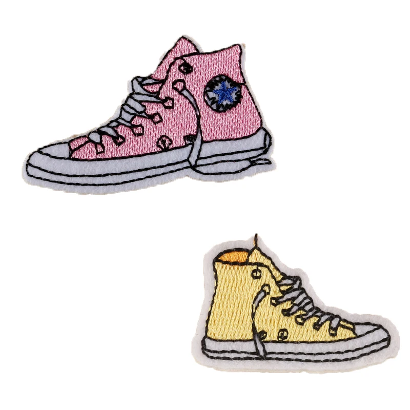20 шт. кроссовки с аппликацией Железный на парчках обувь вышивкой патч для одежды