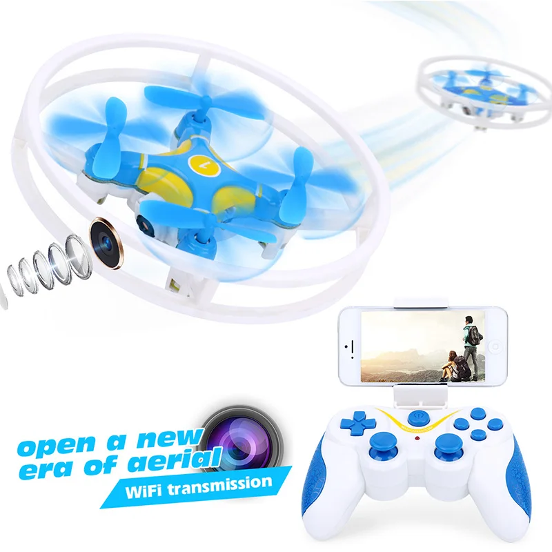 Мини-Дрон с камерой hd RC Квадрокоптер для селфи, Дрон 0.3MP FPV Дрон Nano дроны WiFi телефон управление дроны Профессиональный D1 синий