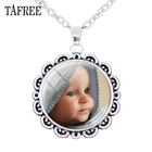 Ожерелье TAFREE кулон фото на заказ цветочное кружевное ожерелье фото вашего ребенка мама папа grandродитель любимый семейный подарок NA01