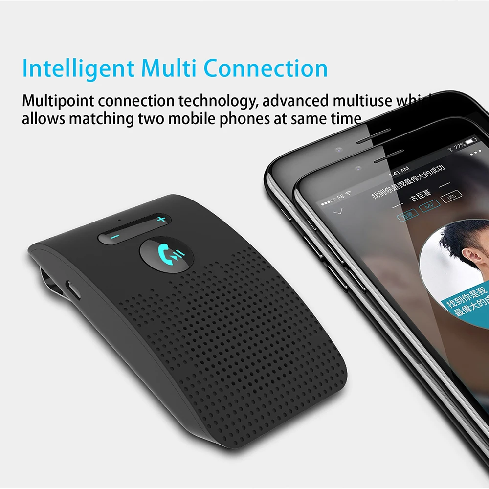 SP09 беспроводной автомобильный Bluetooth V4.2 громкая связь комплект динамик телефон